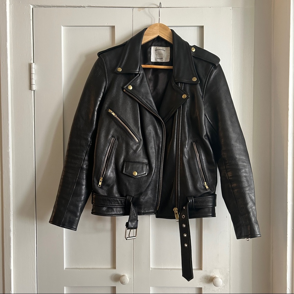 Understated Leather Easy Rider Jacket Sz M